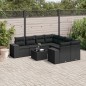 vidaXL 9-tlg. Garten-Sofagarnitur mit Kissen Schwarz Poly Rattan vidaXL 9-tlg. Garten-Sofagarnitur mit Kissen Schwarz Poly Rattan