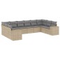 vidaXL 10-tlg. Garten-Sofagarnitur mit Kissen Beige Poly Rattan vidaXL 10-tlg. Garten-Sofagarnitur mit Kissen Beige Poly Rattan