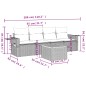 vidaXL 5-tlg. Garten-Sofagarnitur mit Kissen Schwarz Poly Rattan vidaXL 5-tlg. Garten-Sofagarnitur mit Kissen Schwarz Poly Rattan