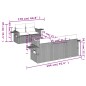 vidaXL 6-tlg. Garten-Sofagarnitur mit Kissen Grau Poly Rattan vidaXL 6-tlg. Garten-Sofagarnitur mit Kissen Grau Poly Rattan