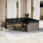 vidaXL 9-tlg. Garten-Sofagarnitur mit Kissen Grau Poly Rattan vidaXL 9-tlg. Garten-Sofagarnitur mit Kissen Grau Poly Rattan