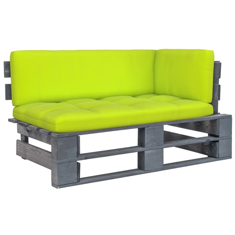 Outdoor-Ecksofa Paletten Kiefernholz Imprägniert Grau Outdoor-Ecksofa Paletten Kiefernholz Imprägniert Grau