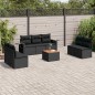 vidaXL 8-tlg. Garten-Sofagarnitur mit Kissen Schwarz Poly Rattan vidaXL 8-tlg. Garten-Sofagarnitur mit Kissen Schwarz Poly Rattan
