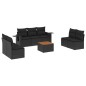 vidaXL 8-tlg. Garten-Sofagarnitur mit Kissen Schwarz Poly Rattan vidaXL 8-tlg. Garten-Sofagarnitur mit Kissen Schwarz Poly Rattan
