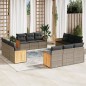 vidaXL 12-tlg. Garten-Sofagarnitur mit Kissen Grau Poly Rattan vidaXL 12-tlg. Garten-Sofagarnitur mit Kissen Grau Poly Rattan