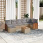 vidaXL 8-tlg. Garten-Sofagarnitur mit Kissen Beige Poly Rattan vidaXL 8-tlg. Garten-Sofagarnitur mit Kissen Beige Poly Rattan