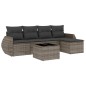 vidaXL 6-tlg. Garten-Sofagarnitur mit Kissen Grau Poly Rattan vidaXL 6-tlg. Garten-Sofagarnitur mit Kissen Grau Poly Rattan