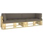 2-Sitzer-Palettensofa mit Kissen Grün Imprägniertes Kiefernholz 2-Sitzer-Palettensofa mit Kissen Grün Imprägniertes Kiefernholz