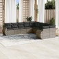 vidaXL 10-tlg. Garten-Sofagarnitur mit Kissen Grau Poly Rattan vidaXL 10-tlg. Garten-Sofagarnitur mit Kissen Grau Poly Rattan
