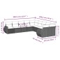 vidaXL 10-tlg. Garten-Sofagarnitur mit Kissen Grau Poly Rattan vidaXL 10-tlg. Garten-Sofagarnitur mit Kissen Grau Poly Rattan