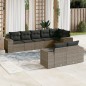 vidaXL 8-tlg. Garten-Sofagarnitur mit Kissen Grau Poly Rattan vidaXL 8-tlg. Garten-Sofagarnitur mit Kissen Grau Poly Rattan