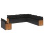 vidaXL 11-tlg. Garten-Sofagarnitur mit Kissen Schwarz Poly Rattan vidaXL 11-tlg. Garten-Sofagarnitur mit Kissen Schwarz Poly Rattan
