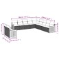 vidaXL 11-tlg. Garten-Sofagarnitur mit Kissen Schwarz Poly Rattan vidaXL 11-tlg. Garten-Sofagarnitur mit Kissen Schwarz Poly Rattan