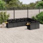 vidaXL 9-tlg. Garten-Sofagarnitur mit Kissen Schwarz Poly Rattan vidaXL 9-tlg. Garten-Sofagarnitur mit Kissen Schwarz Poly Rattan