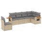 vidaXL 6-tlg. Garten-Sofagarnitur mit Kissen Beige Poly Rattan vidaXL 6-tlg. Garten-Sofagarnitur mit Kissen Beige Poly Rattan