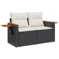 vidaXL 8-tlg. Garten-Sofagarnitur mit Kissen Schwarz Poly Rattan vidaXL 8-tlg. Garten-Sofagarnitur mit Kissen Schwarz Poly Rattan