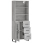 Highboard Grau Sonoma 69,5x34x180 cm Holzwerkstoff Highboard Grau Sonoma 69,5x34x180 cm Holzwerkstoff