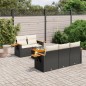 vidaXL 6-tlg. Garten-Sofagarnitur mit Kissen Schwarz Poly Rattan vidaXL 6-tlg. Garten-Sofagarnitur mit Kissen Schwarz Poly Rattan