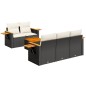 vidaXL 6-tlg. Garten-Sofagarnitur mit Kissen Schwarz Poly Rattan vidaXL 6-tlg. Garten-Sofagarnitur mit Kissen Schwarz Poly Rattan