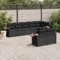 vidaXL 8-tlg. Garten-Sofagarnitur mit Kissen Schwarz Poly Rattan vidaXL 8-tlg. Garten-Sofagarnitur mit Kissen Schwarz Poly Rattan