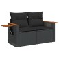 vidaXL 8-tlg. Garten-Sofagarnitur mit Kissen Schwarz Poly Rattan vidaXL 8-tlg. Garten-Sofagarnitur mit Kissen Schwarz Poly Rattan