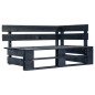 2-Sitzer-Palettensofa Schwarz Imprägniertes Kiefernholz 2-Sitzer-Palettensofa Schwarz Imprägniertes Kiefernholz