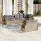 vidaXL 8-tlg. Garten-Sofagarnitur mit Kissen Beige Poly Rattan vidaXL 8-tlg. Garten-Sofagarnitur mit Kissen Beige Poly Rattan