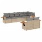vidaXL 8-tlg. Garten-Sofagarnitur mit Kissen Beige Poly Rattan vidaXL 8-tlg. Garten-Sofagarnitur mit Kissen Beige Poly Rattan