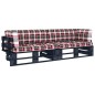 2-Sitzer-Palettensofa Schwarz Imprägniertes Kiefernholz 2-Sitzer-Palettensofa Schwarz Imprägniertes Kiefernholz