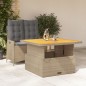 vidaXL 2-tlg. Garten-Essgruppe mit Kissen Beige Poly Rattan vidaXL 2-tlg. Garten-Essgruppe mit Kissen Beige Poly Rattan