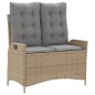 vidaXL 2-tlg. Garten-Essgruppe mit Kissen Beige Poly Rattan vidaXL 2-tlg. Garten-Essgruppe mit Kissen Beige Poly Rattan