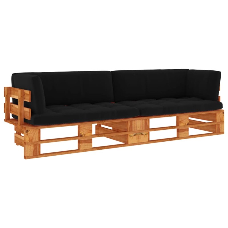 2-Sitzer-Palettensofa Honigbraun Imprägniertes Kiefernholz 2-Sitzer-Palettensofa Honigbraun Imprägniertes Kiefernholz