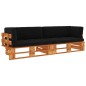 2-Sitzer-Palettensofa Honigbraun Imprägniertes Kiefernholz 2-Sitzer-Palettensofa Honigbraun Imprägniertes Kiefernholz