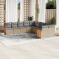 vidaXL 10-tlg. Garten-Sofagarnitur mit Kissen Beige Poly Rattan vidaXL 10-tlg. Garten-Sofagarnitur mit Kissen Beige Poly Rattan
