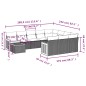 vidaXL 11-tlg. Garten-Sofagarnitur mit Kissen Schwarz Poly Rattan vidaXL 11-tlg. Garten-Sofagarnitur mit Kissen Schwarz Poly Rattan