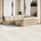 vidaXL 11-tlg. Garten-Sofagarnitur mit Kissen Beige Poly Rattan vidaXL 11-tlg. Garten-Sofagarnitur mit Kissen Beige Poly Rattan