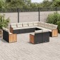 vidaXL 13-tlg. Garten-Sofagarnitur mit Kissen Schwarz Poly Rattan vidaXL 13-tlg. Garten-Sofagarnitur mit Kissen Schwarz Poly Rattan