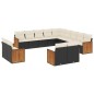 vidaXL 13-tlg. Garten-Sofagarnitur mit Kissen Schwarz Poly Rattan vidaXL 13-tlg. Garten-Sofagarnitur mit Kissen Schwarz Poly Rattan