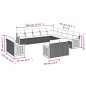 vidaXL 13-tlg. Garten-Sofagarnitur mit Kissen Schwarz Poly Rattan vidaXL 13-tlg. Garten-Sofagarnitur mit Kissen Schwarz Poly Rattan