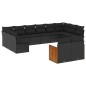 vidaXL 12-tlg. Garten-Sofagarnitur mit Kissen Schwarz Poly Rattan vidaXL 12-tlg. Garten-Sofagarnitur mit Kissen Schwarz Poly Rattan