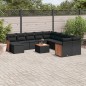 vidaXL 12-tlg. Garten-Sofagarnitur mit Kissen Schwarz Poly Rattan vidaXL 12-tlg. Garten-Sofagarnitur mit Kissen Schwarz Poly Rattan