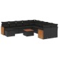 vidaXL 12-tlg. Garten-Sofagarnitur mit Kissen Schwarz Poly Rattan vidaXL 12-tlg. Garten-Sofagarnitur mit Kissen Schwarz Poly Rattan