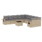 vidaXL 11-tlg. Garten-Sofagarnitur mit Kissen Beige Poly Rattan vidaXL 11-tlg. Garten-Sofagarnitur mit Kissen Beige Poly Rattan