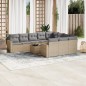 vidaXL 11-tlg. Garten-Sofagarnitur mit Kissen Beige Poly Rattan vidaXL 11-tlg. Garten-Sofagarnitur mit Kissen Beige Poly Rattan
