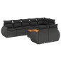 vidaXL 9-tlg. Garten-Sofagarnitur mit Kissen Schwarz Poly Rattan vidaXL 9-tlg. Garten-Sofagarnitur mit Kissen Schwarz Poly Rattan