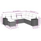 vidaXL 7-tlg. Garten-Sofagarnitur mit Kissen Grau Poly Rattan vidaXL 7-tlg. Garten-Sofagarnitur mit Kissen Grau Poly Rattan