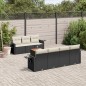 vidaXL 8-tlg. Garten-Sofagarnitur mit Kissen Schwarz Poly Rattan vidaXL 8-tlg. Garten-Sofagarnitur mit Kissen Schwarz Poly Rattan