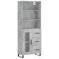 vidaXL Highboard Betongrau 69,5x34x180 cm Holzwerkstoff vidaXL Highboard Betongrau 69,5x34x180 cm Holzwerkstoff