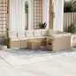 vidaXL 10-tlg. Garten-Sofagarnitur mit Kissen Beige Poly Rattan vidaXL 10-tlg. Garten-Sofagarnitur mit Kissen Beige Poly Rattan
