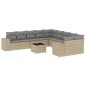 vidaXL 11-tlg. Garten-Sofagarnitur mit Kissen Beige Poly Rattan vidaXL 11-tlg. Garten-Sofagarnitur mit Kissen Beige Poly Rattan